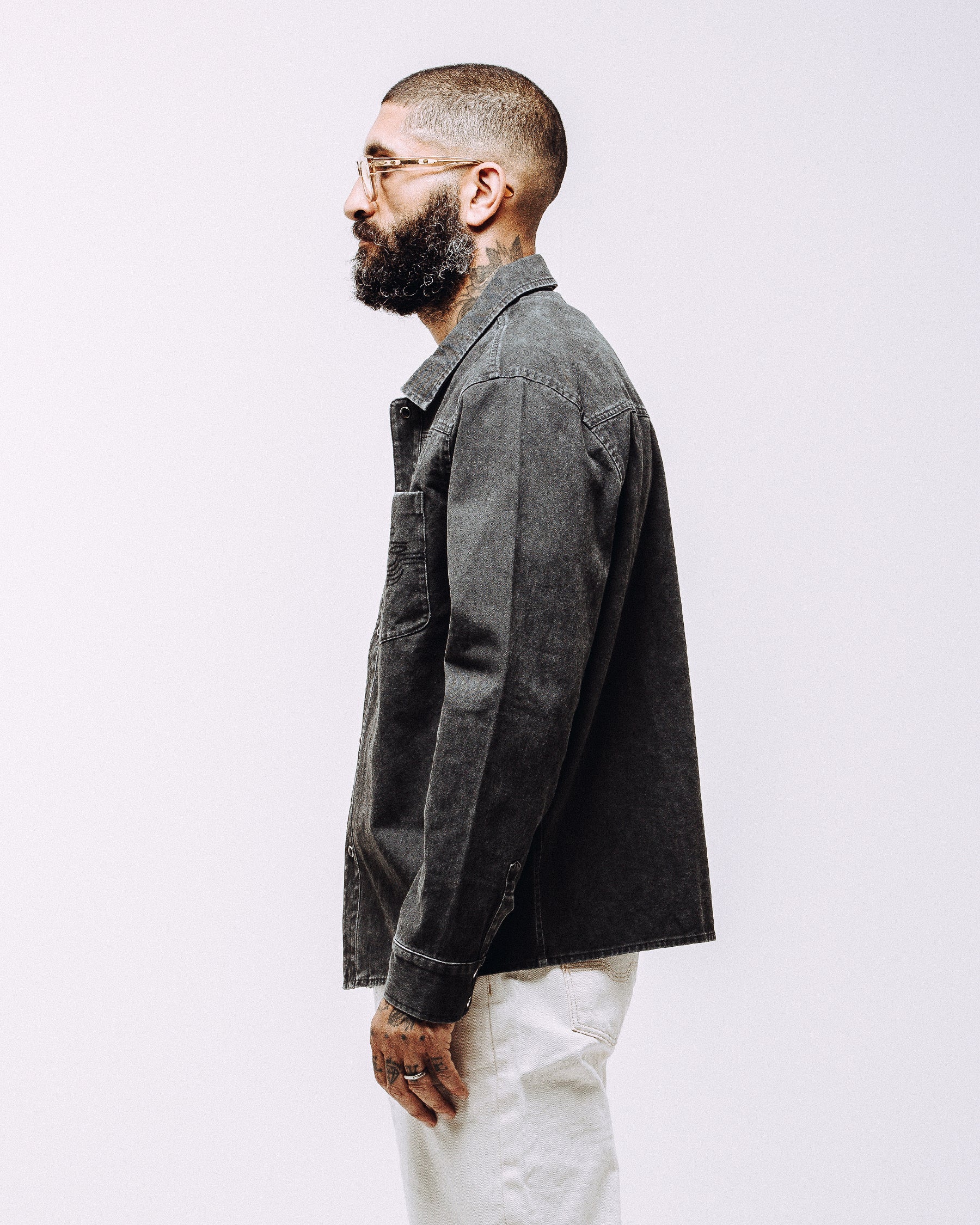 Drifter Overshirt - Washed Black