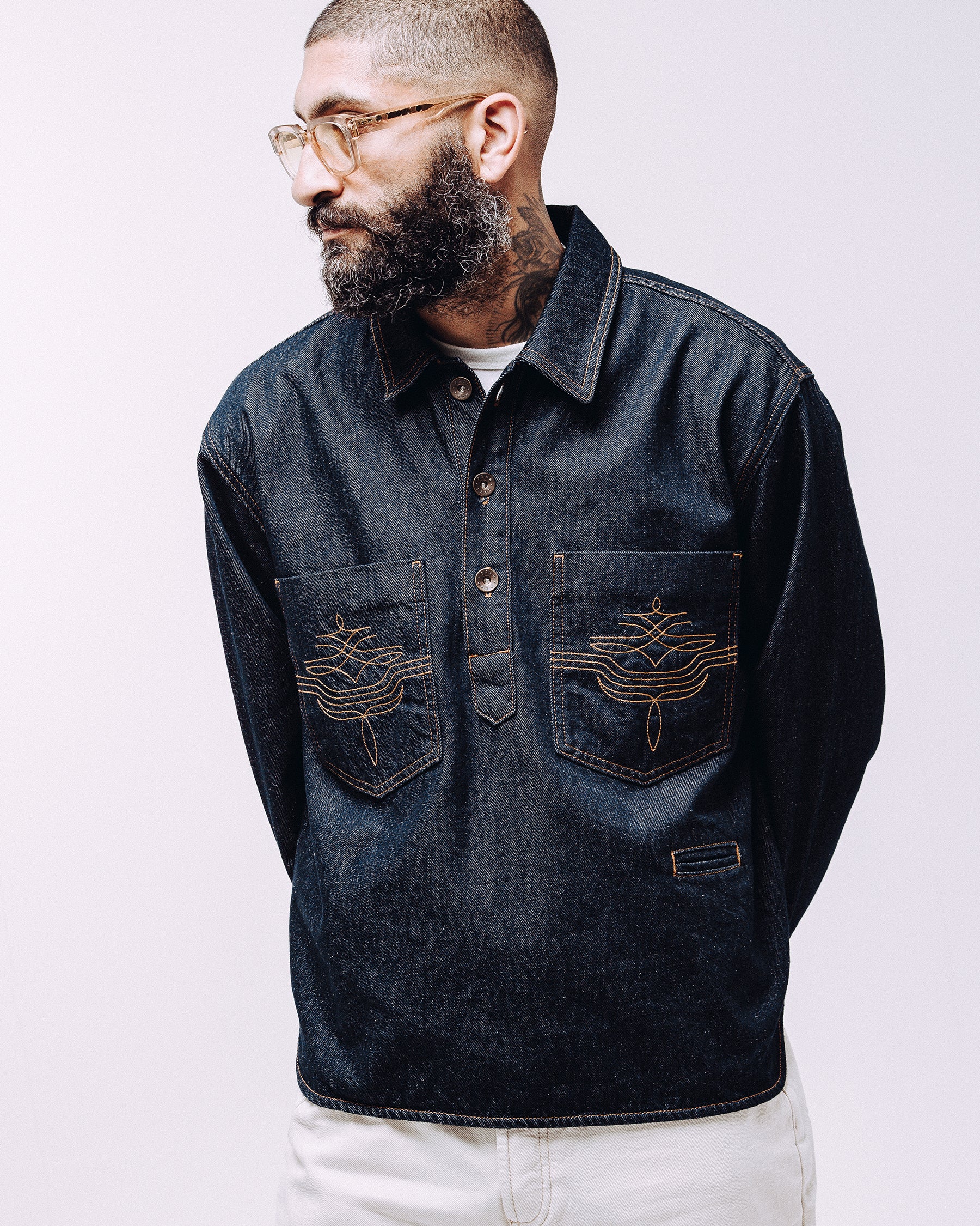 Crafter Smock - Raw Indigo
