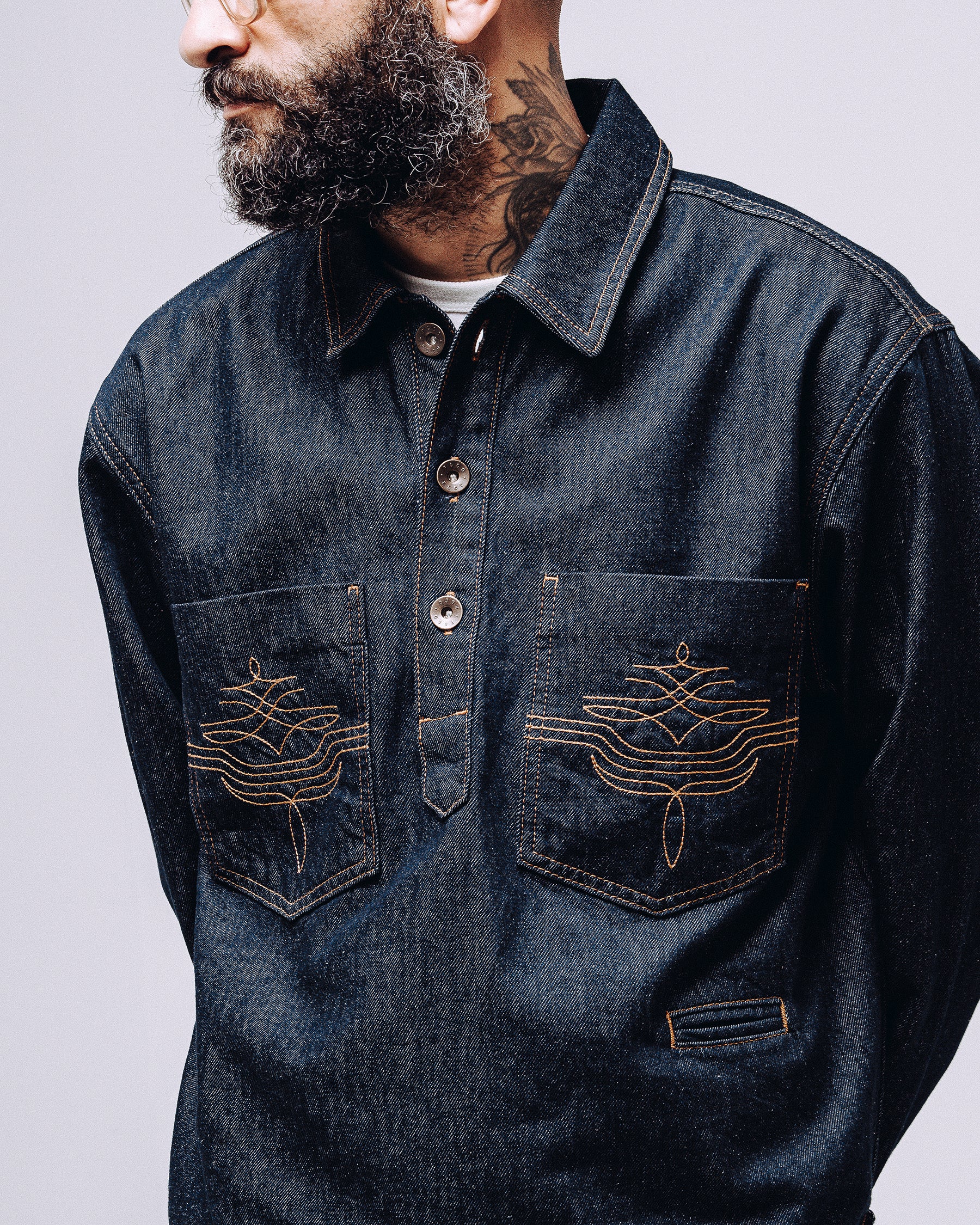 Crafter Smock - Raw Indigo