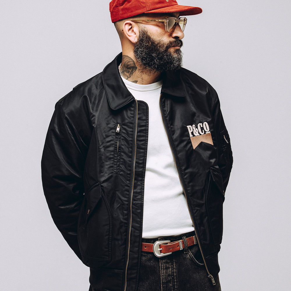 Black Bronco Bomber Jacket | Men's Outerwear & P&Co - A Mindset For ...