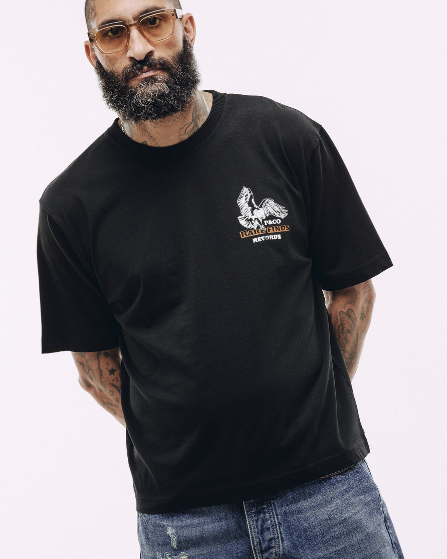 Rare Finds Boxy T-Shirt - Washed Black