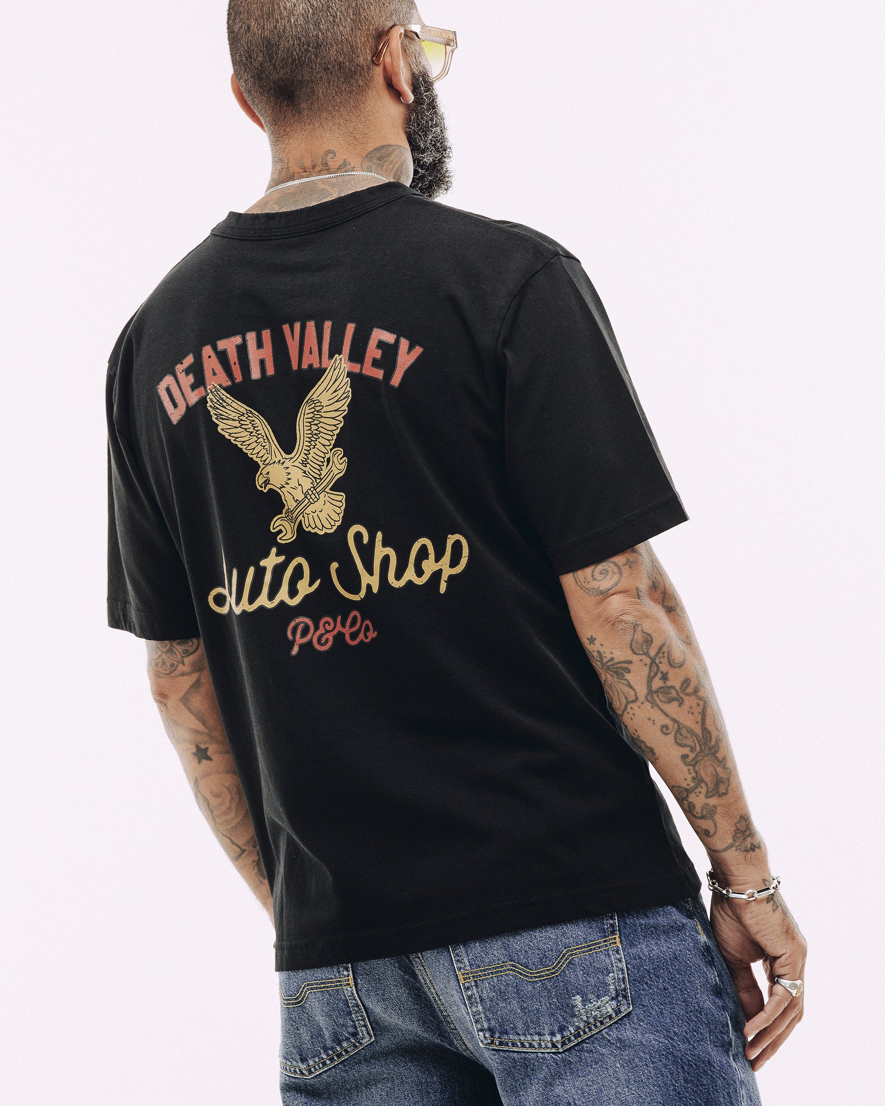 Death Valley Auto Shop T-Shirt - Washed Black