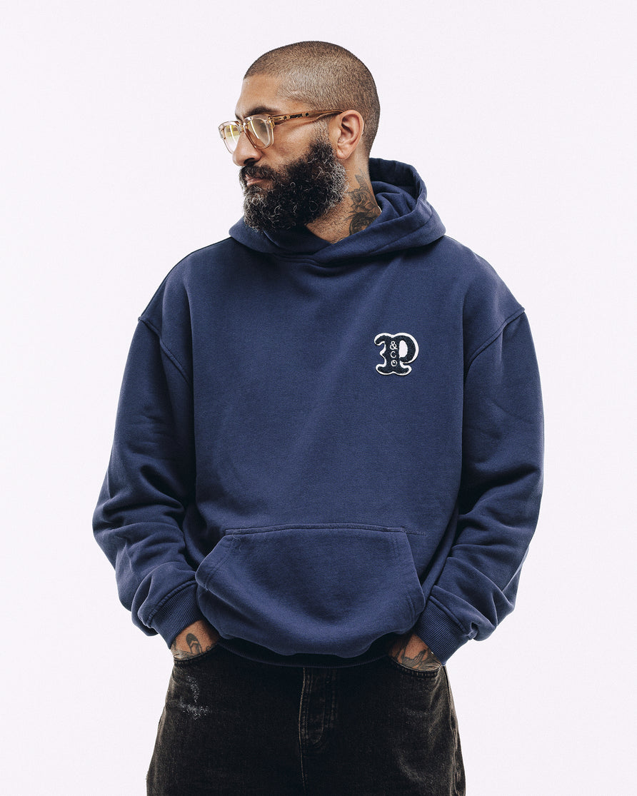 Varsity Heavyweight Hoodie - Navy