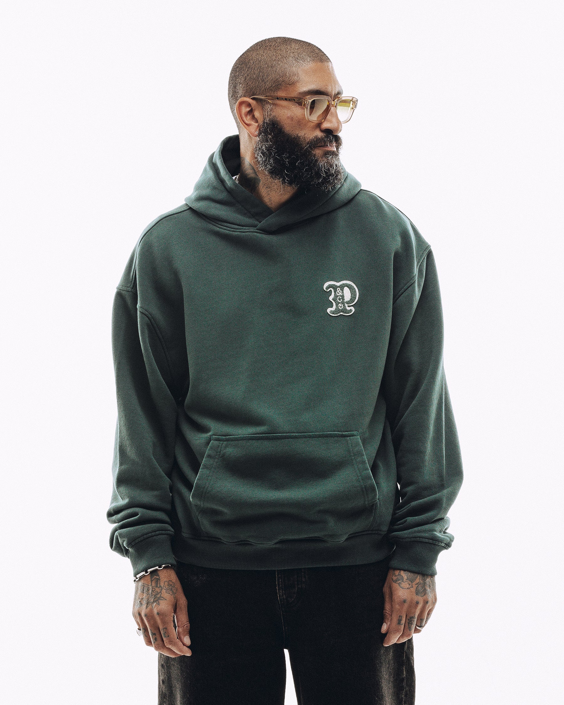 Varsity Heavyweight Hoodie - Woodland Green
