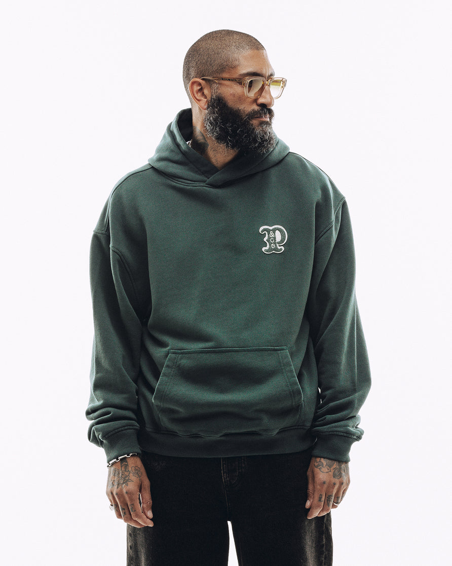 Varsity Heavyweight Hoodie - Woodland Green