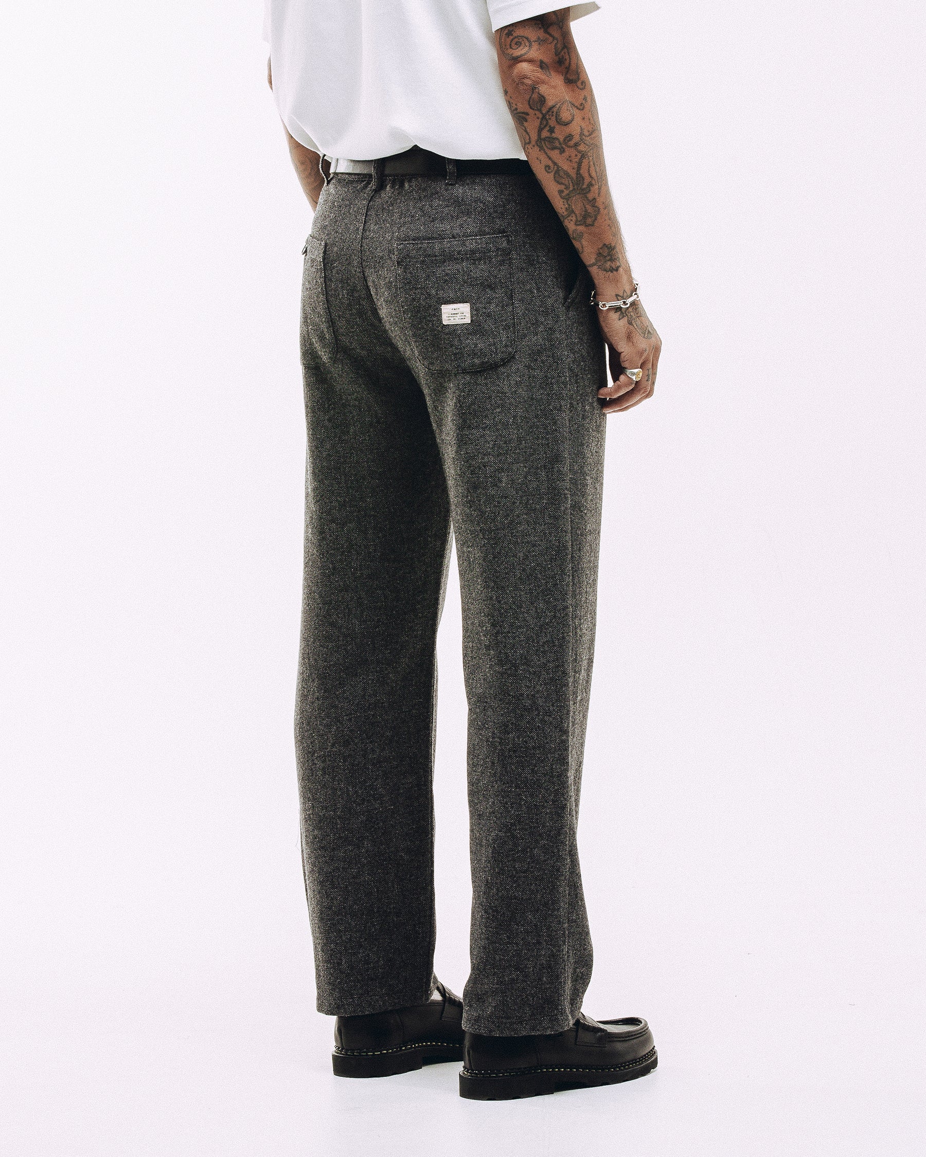 Pleated Station Wool Pant - Charcoal