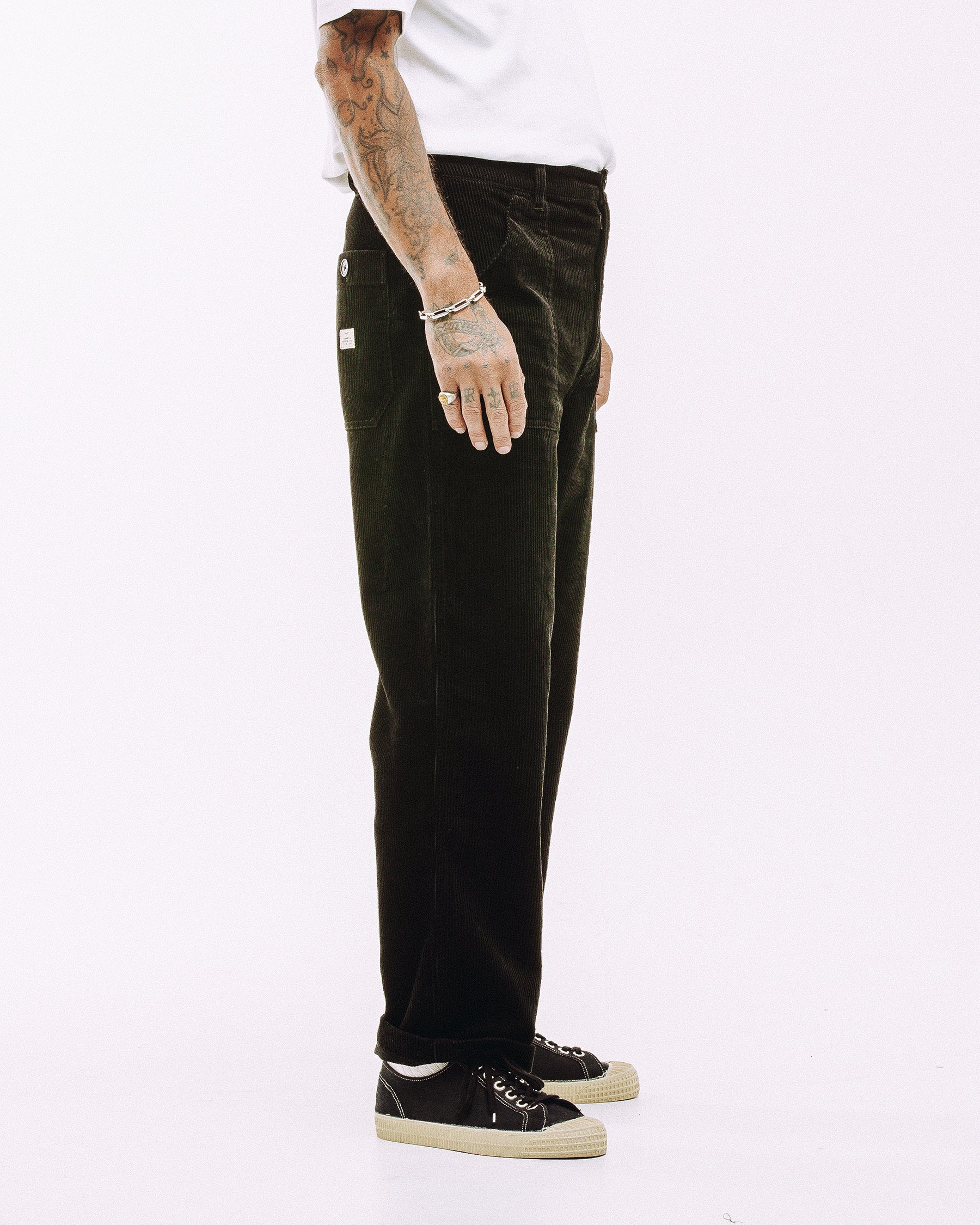 Cord Service Fatigue Pants - Black