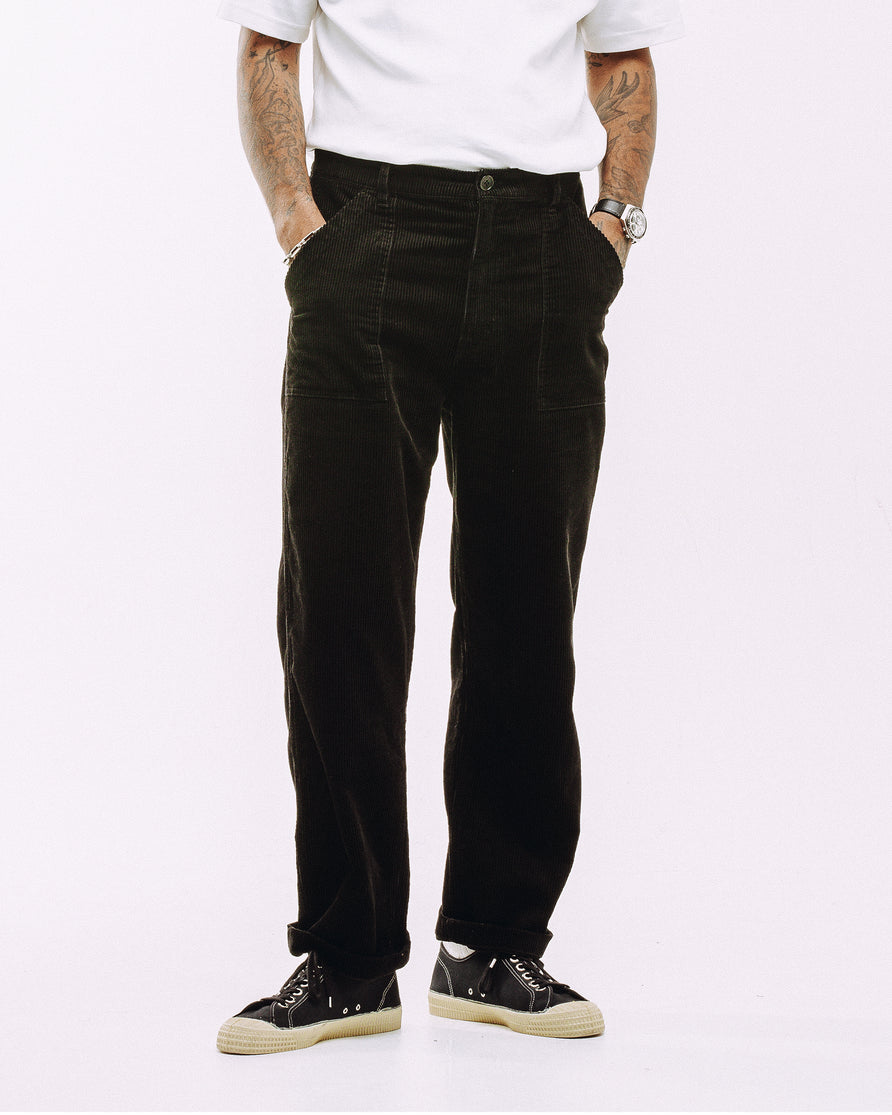 Cord Service Fatigue Pants - Black