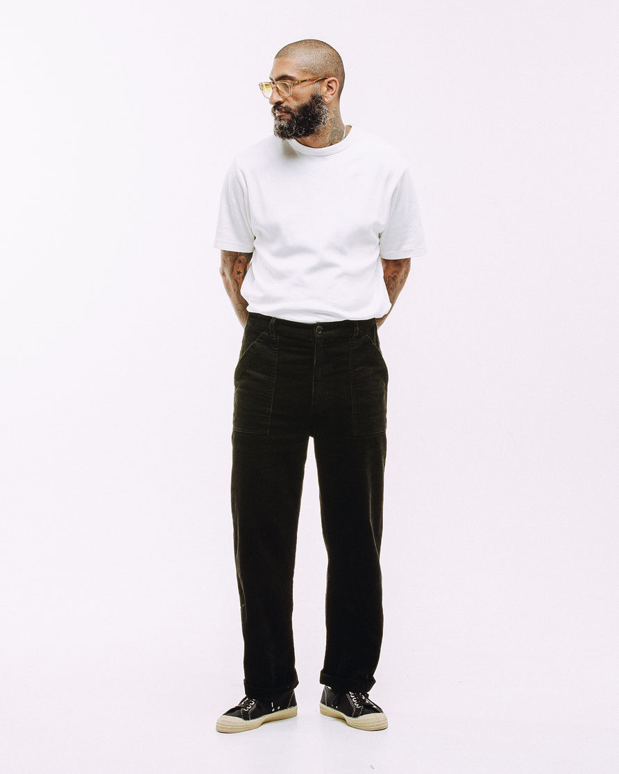 Cord Service Fatigue Pants - Black