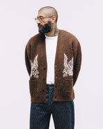 Nelson Brushed Cardigan - Brown