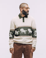 Bronco Knitted Polo Shirt - Ecru