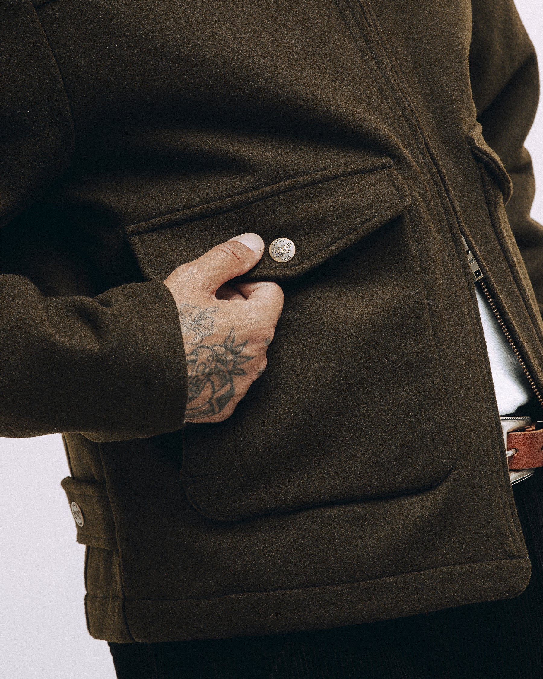 Olive Ranger Wool Jacket | Men's Outerwear ‐ P&Co - A Mindset For