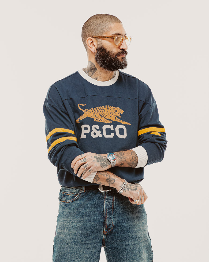 Mascot Boxy Longsleeve Jersey - Washed Blue