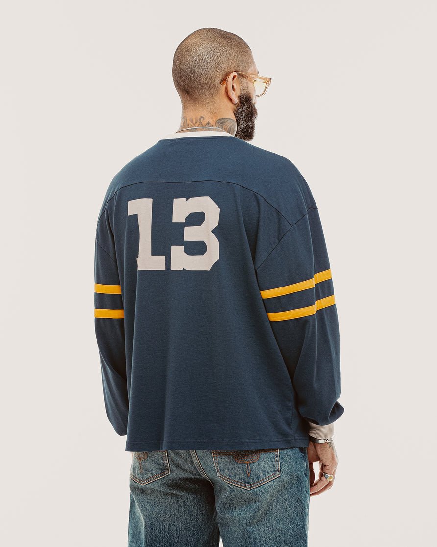 Mascot Boxy Longsleeve Jersey - Washed Blue