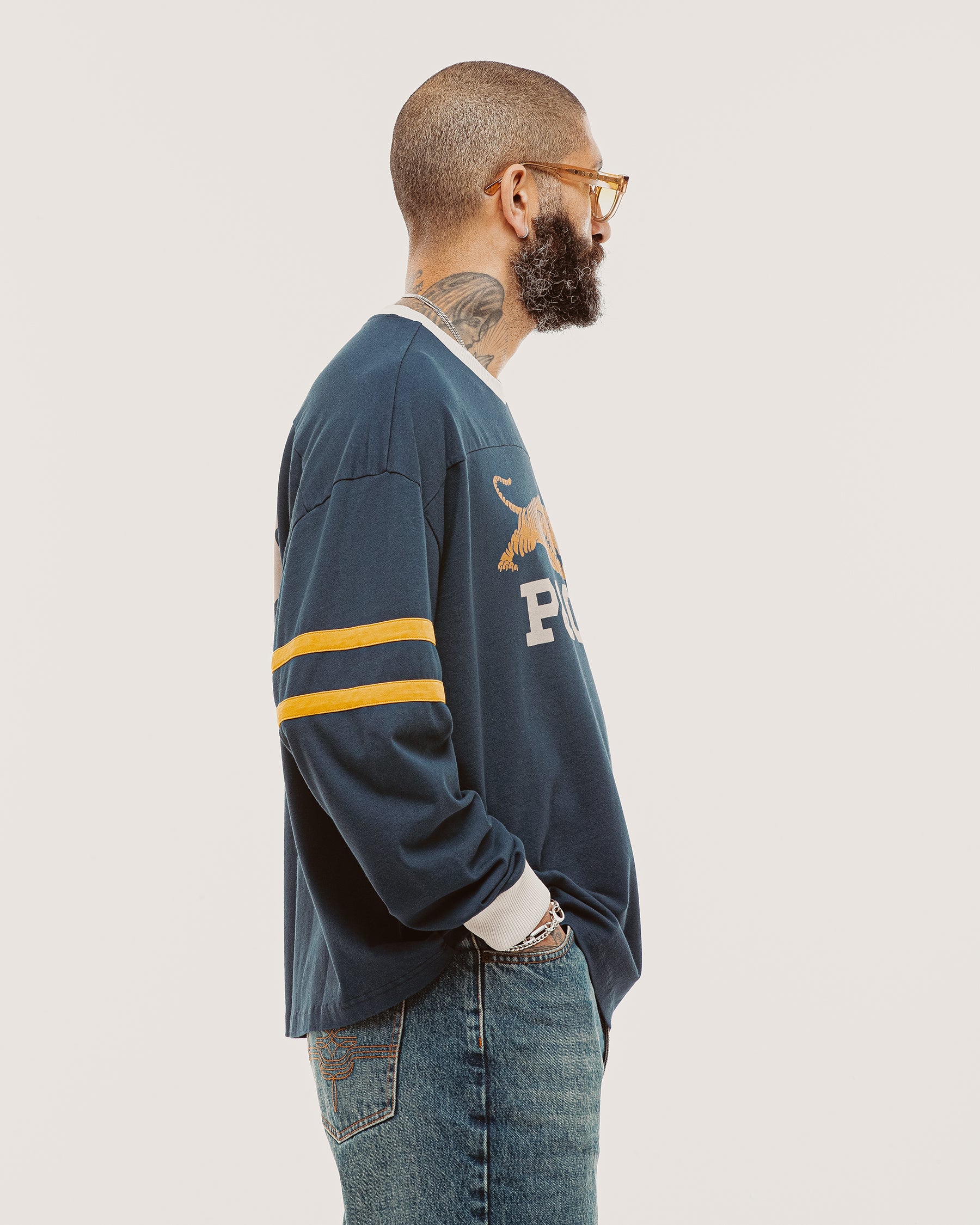 Mascot Boxy Longsleeve Jersey - Washed Blue