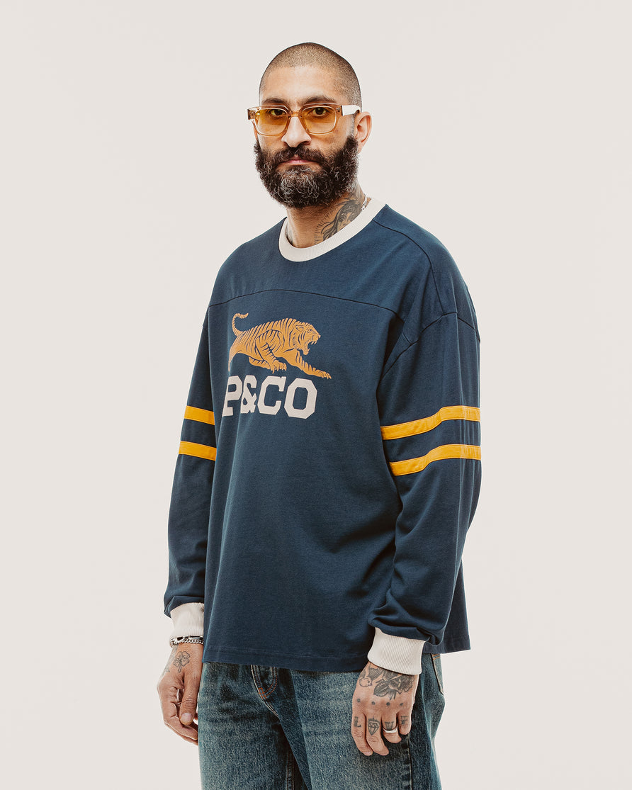 Mascot Boxy Longsleeve Jersey - Washed Blue