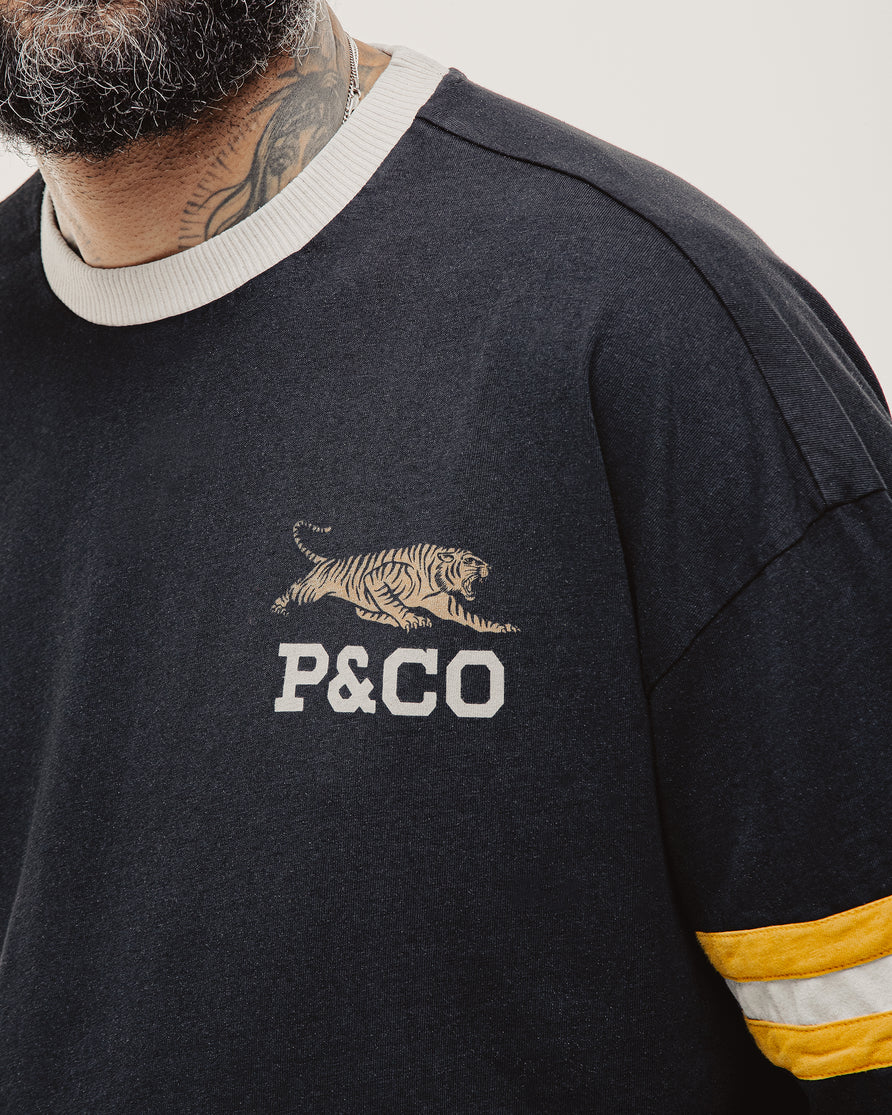 Mascot Boxy Shortsleeve Jersey - Heavy Washed Black