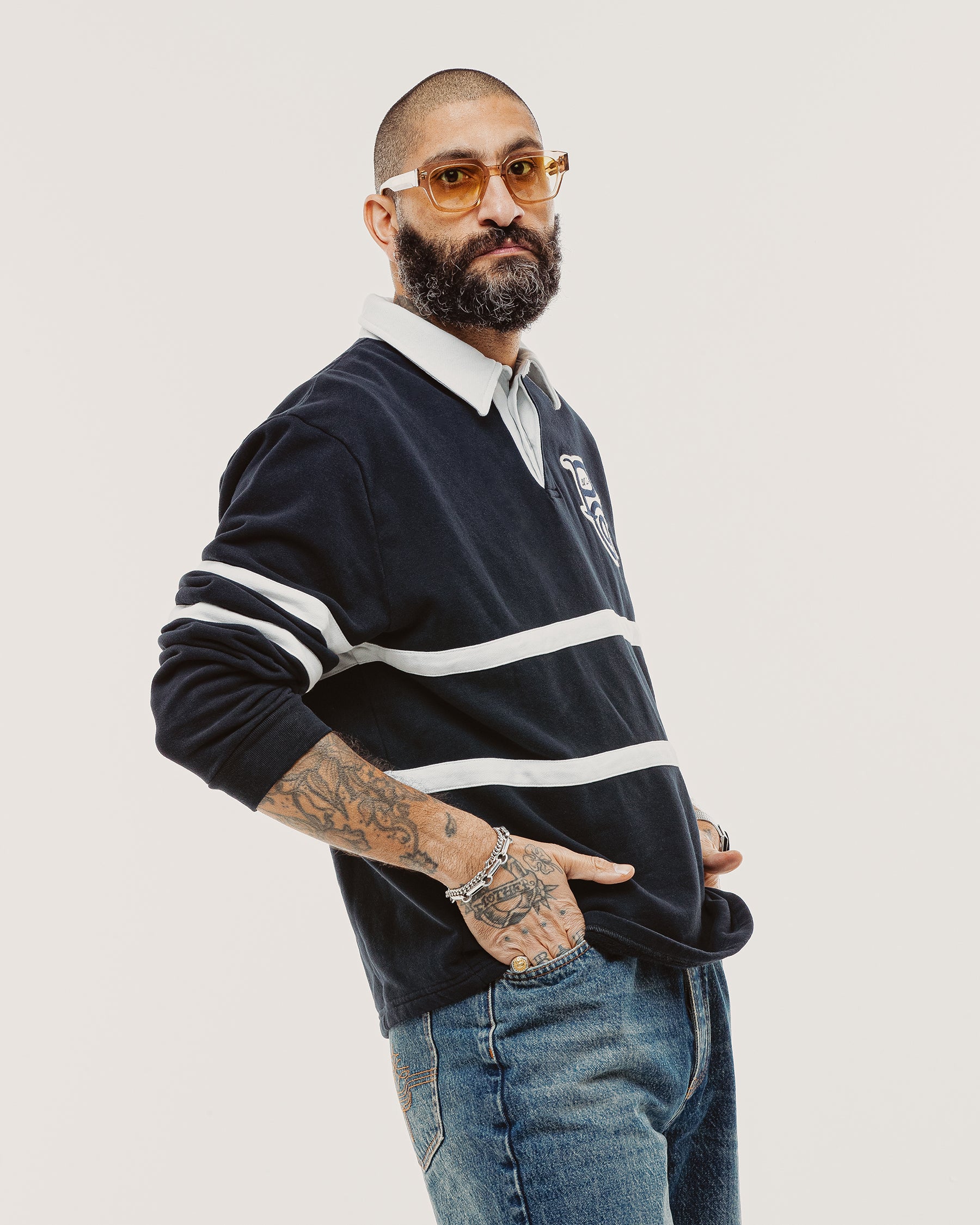 P&Co Classic Rugby Shirt - Navy