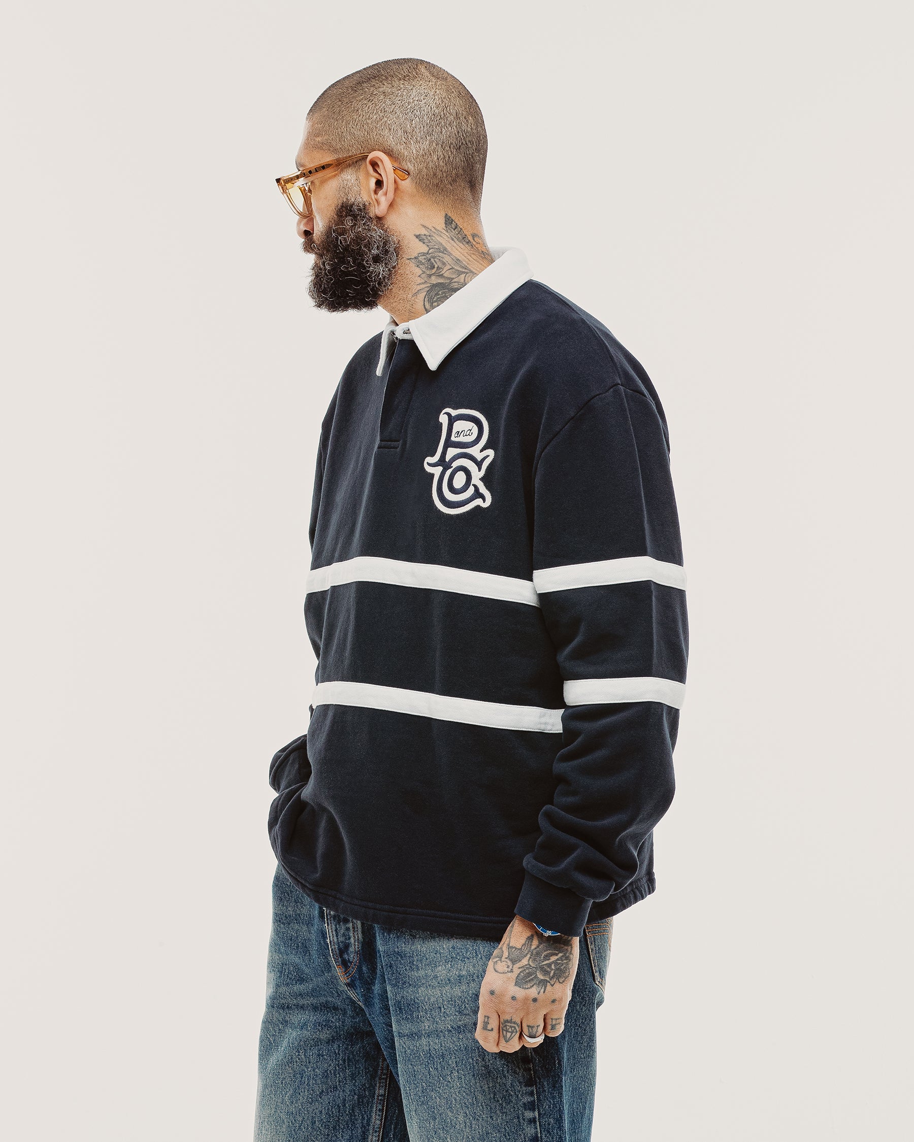 P&Co Classic Rugby Shirt - Navy