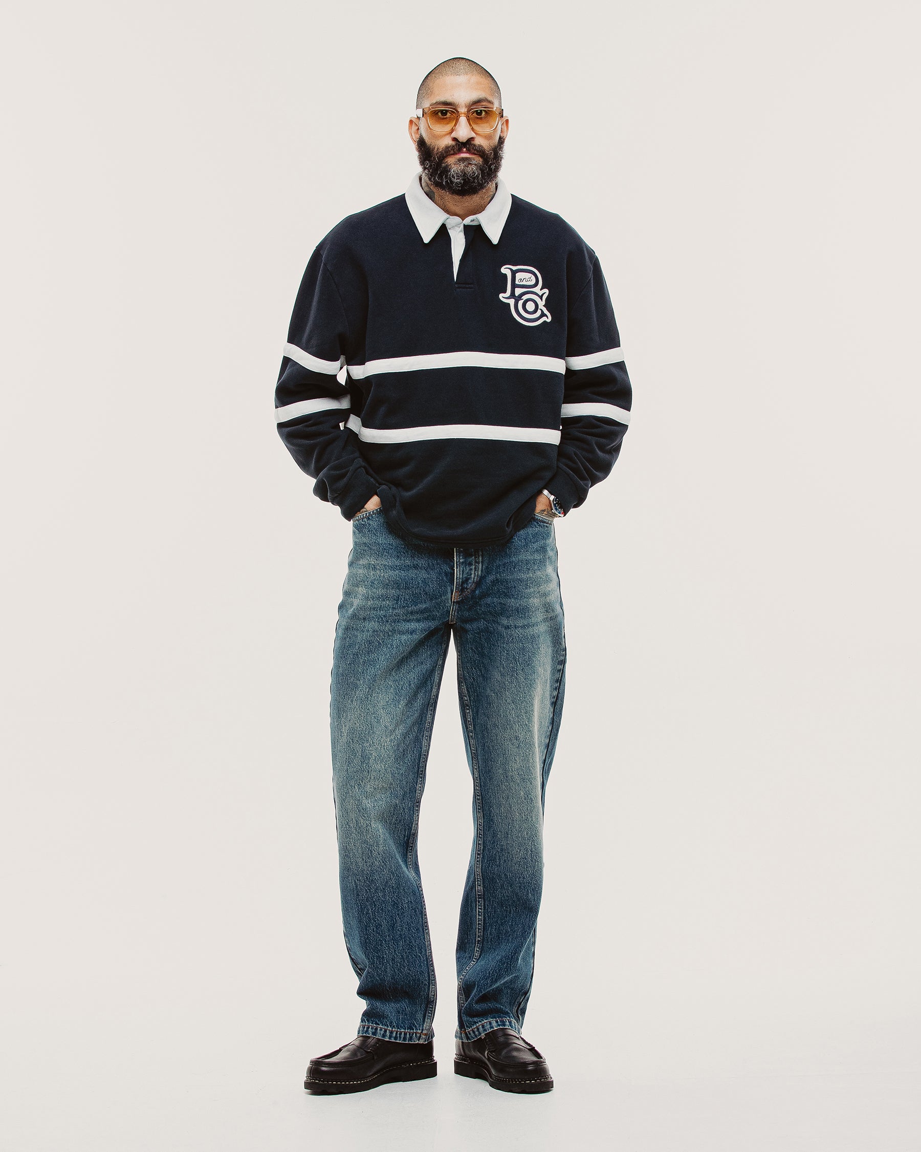 P&Co Classic Rugby Shirt - Navy