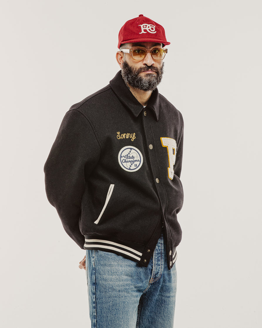 Drifters Letterman Jacket - Black