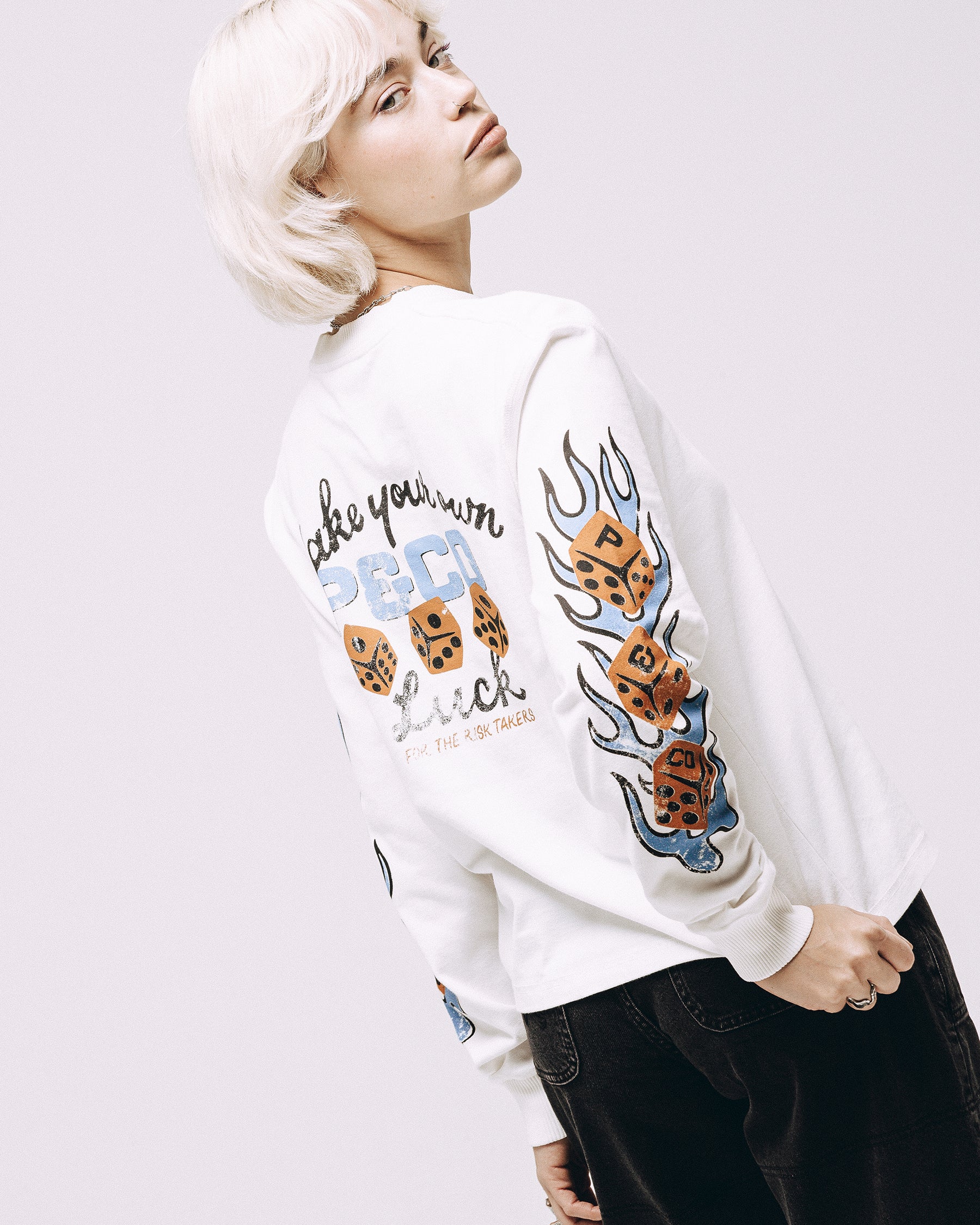 Make Your Own Luck Boxy Longsleeve - Off White 