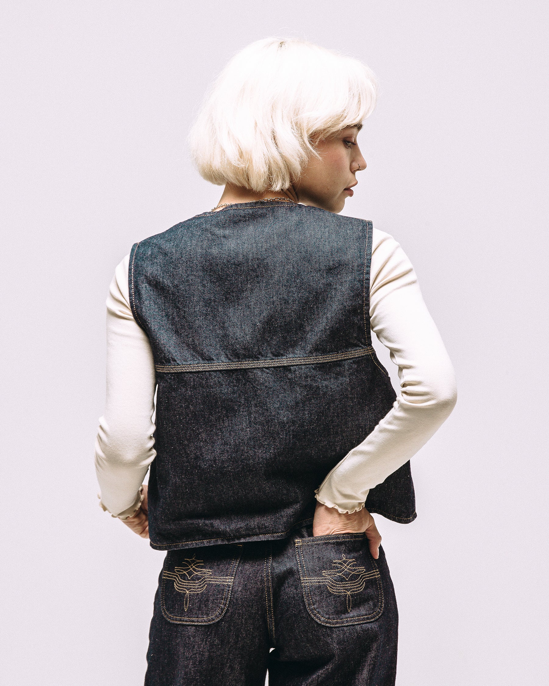 Nomad Denim Vest - Raw Indigo
