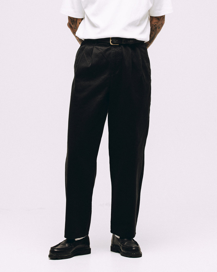 Union Pleated Pant - Black