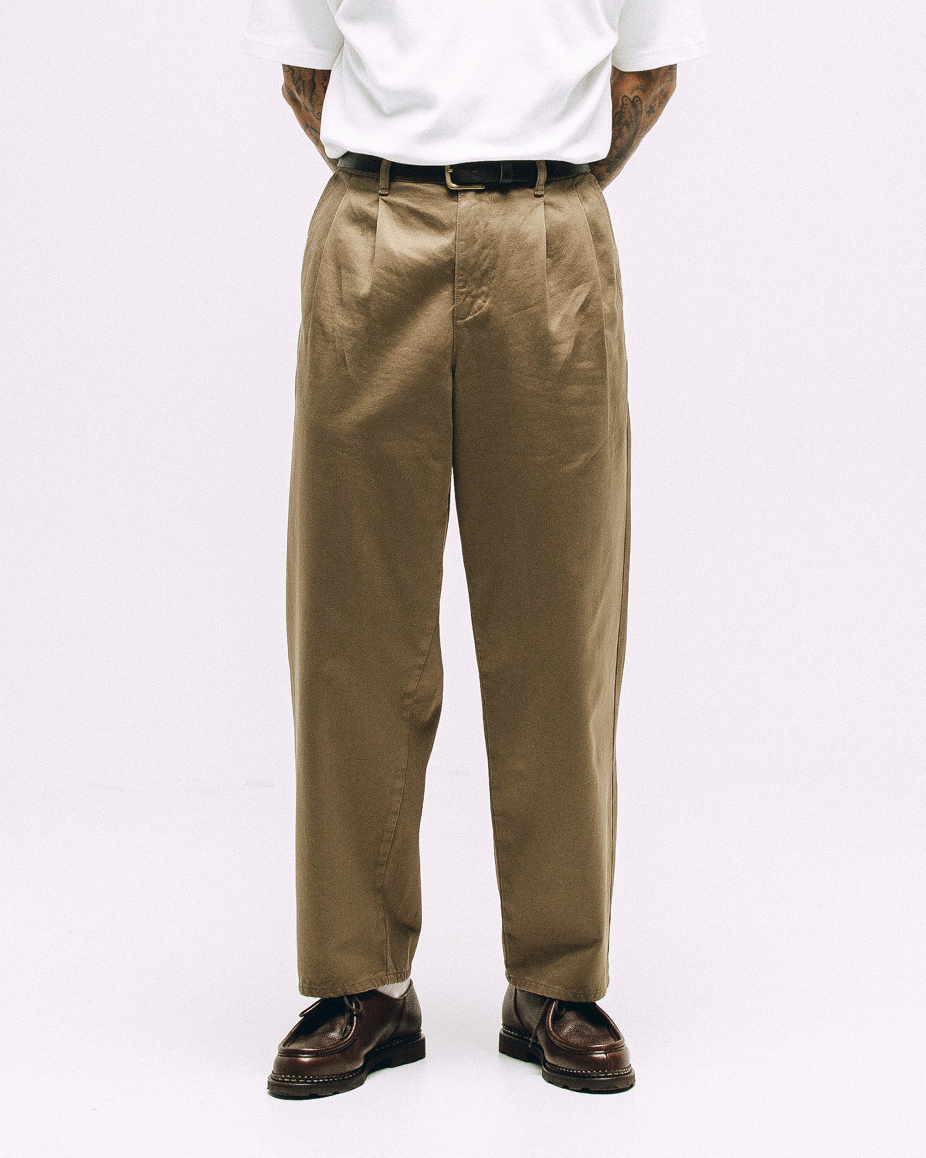 Union Pleated Pant - Olive Drab