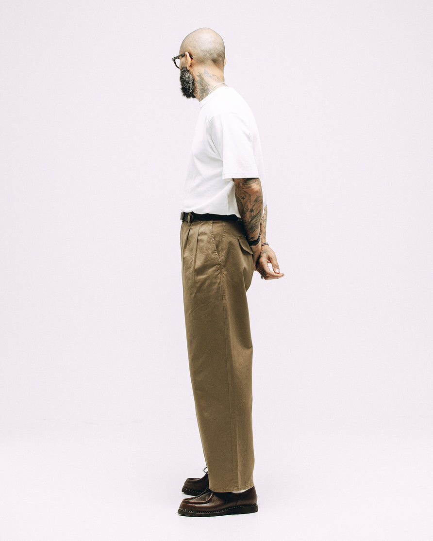 Union Pleated Pant - Olive Drab