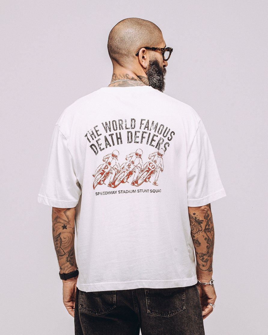 Death Defiers Boxy T-Shirt - Off White