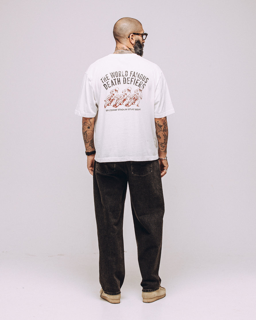Death Defiers Boxy T-Shirt - Off White