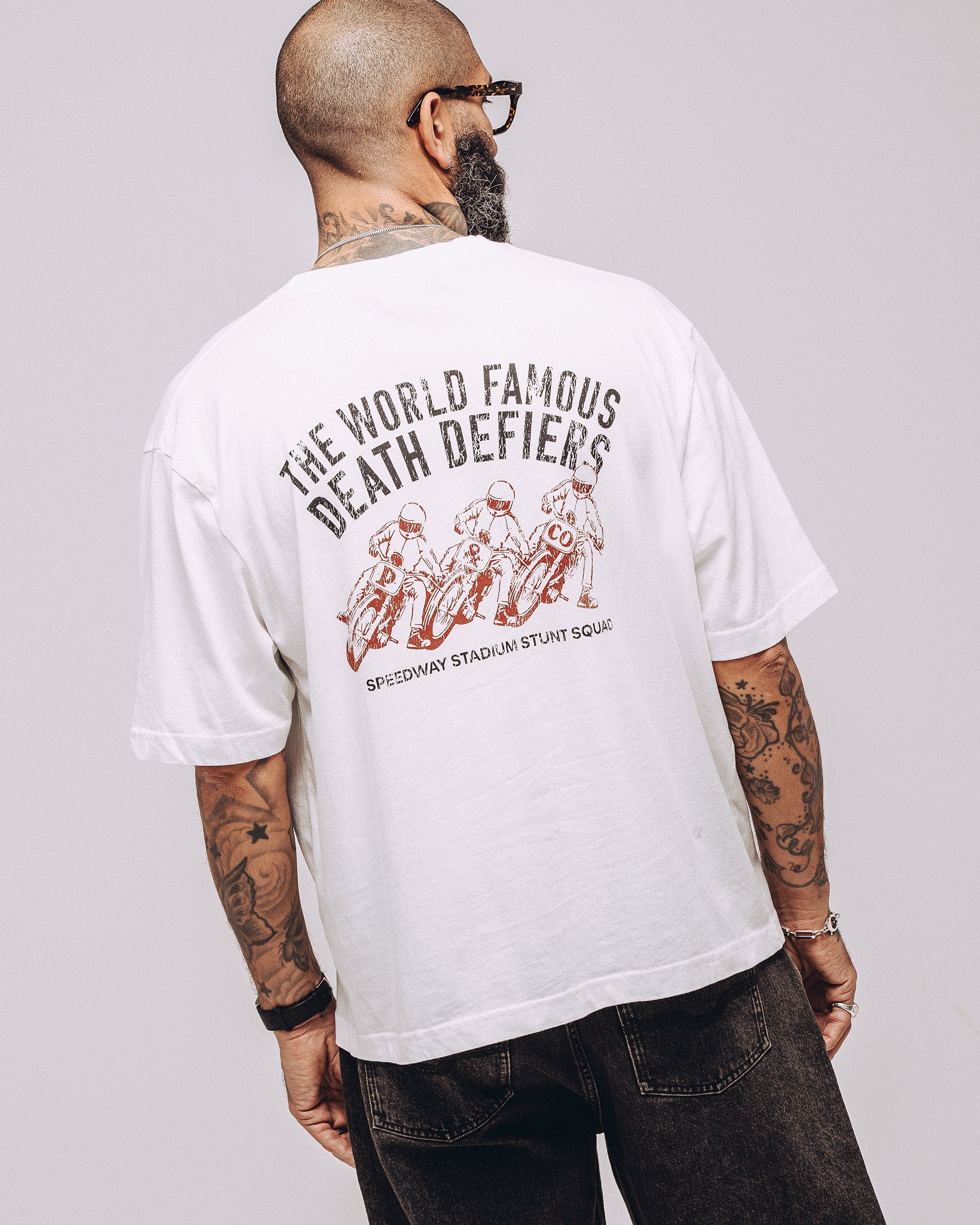 Death Defiers Boxy T-Shirt - Off White