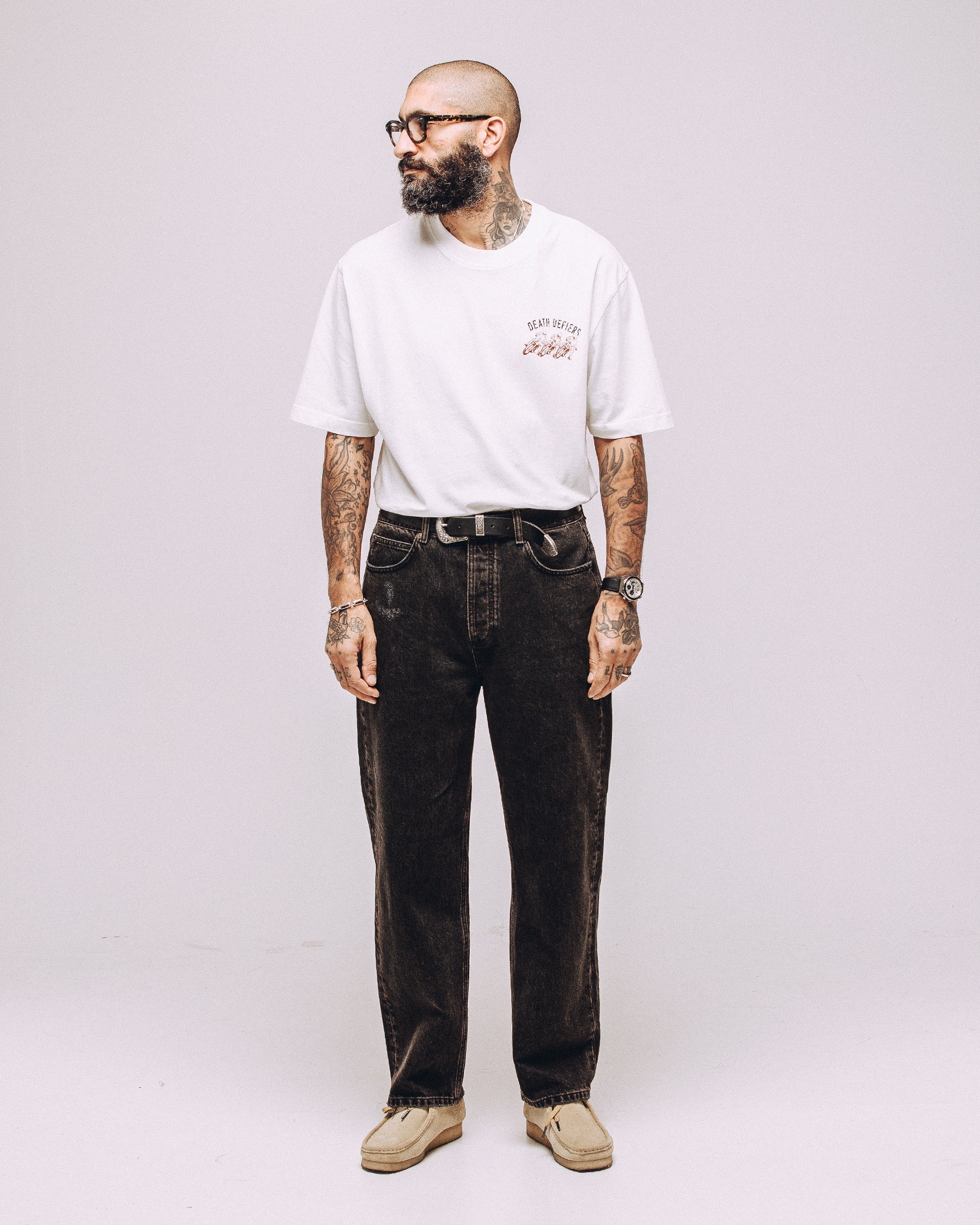 Death Defiers Boxy T-Shirt - Off White