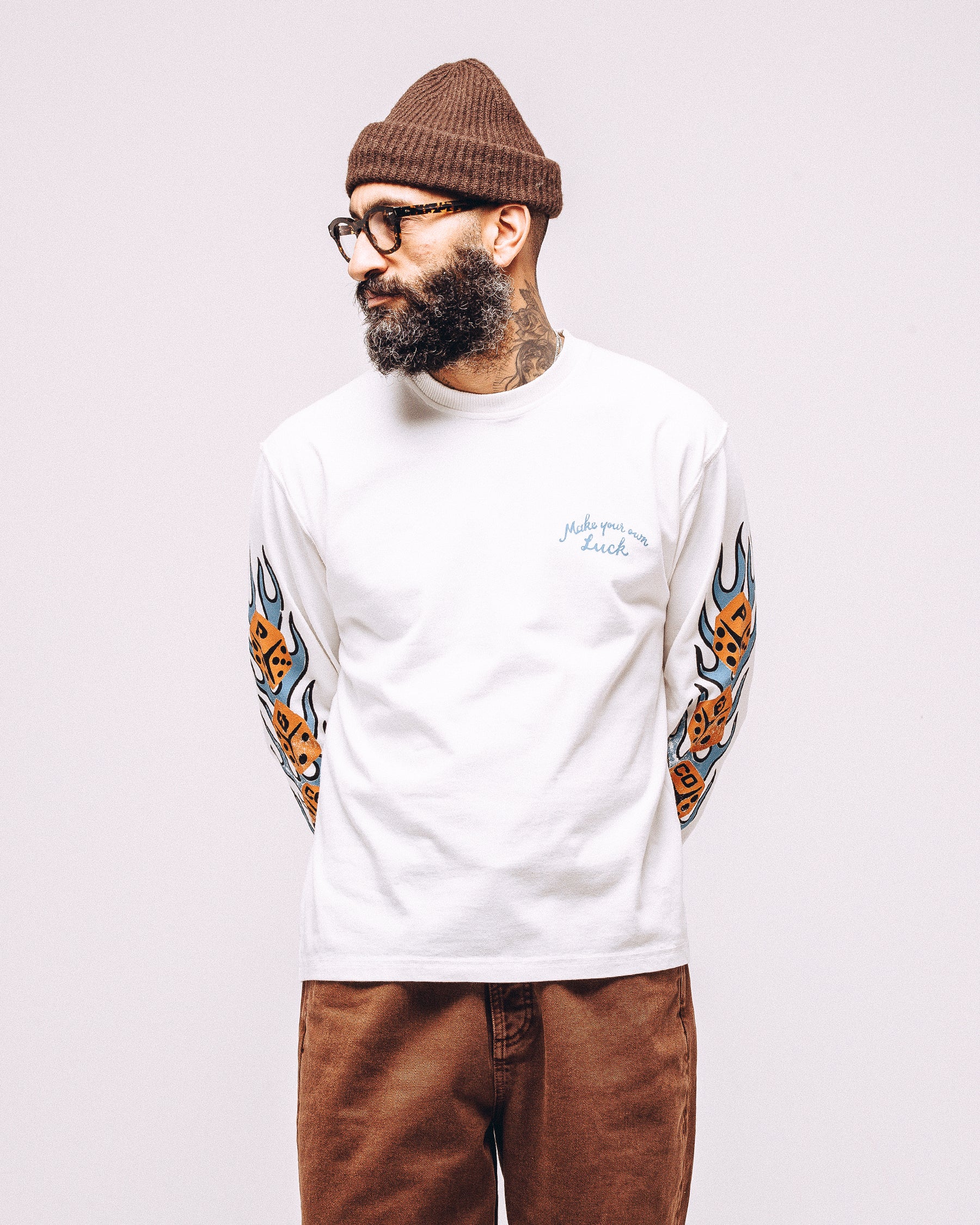 Make Your Own Luck Boxy Longsleeve - Off White 