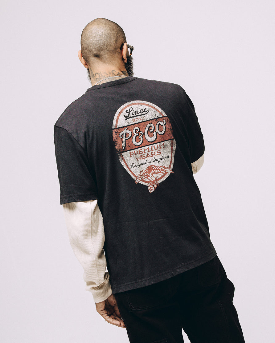 Premium Wears T-Shirt - Heavy Washed Black 
