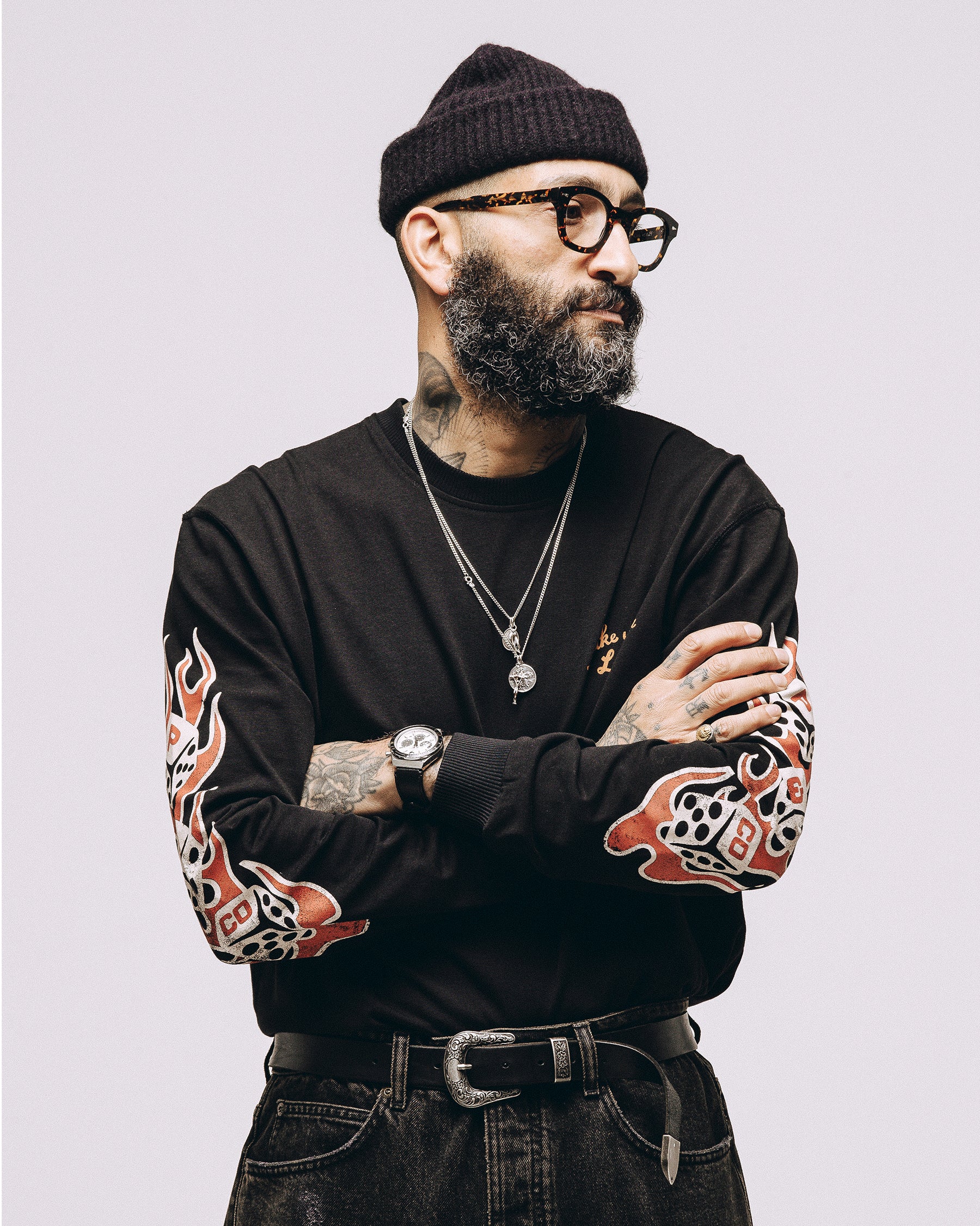 Make Your Own Luck Boxy Longsleeve - Washed Black