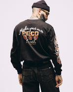 Make Your Own Luck Boxy Longsleeve - Washed Black