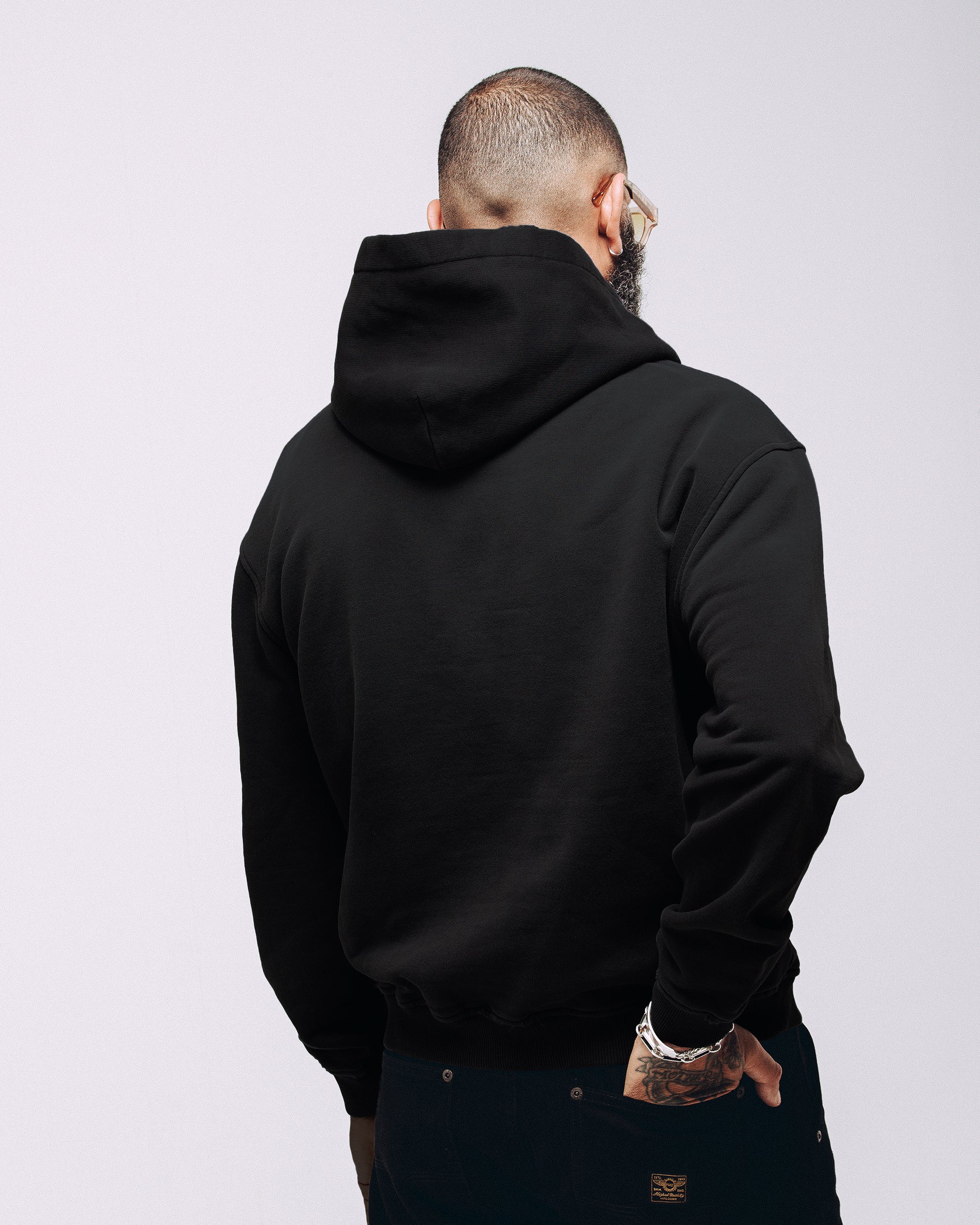Heavyweight Essential Hoodie - Washed Black