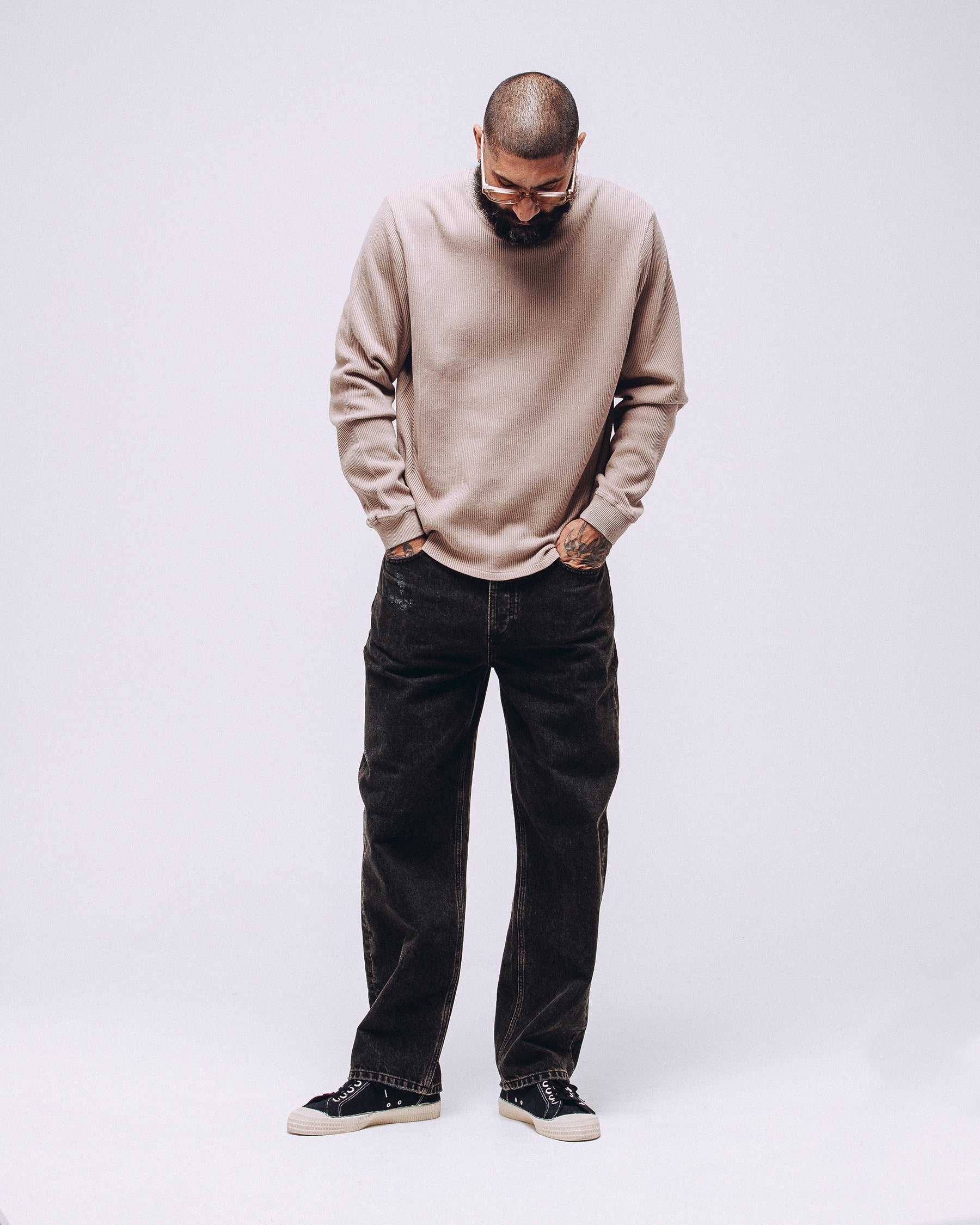 Crafted Ribbed Longsleeve - Tan