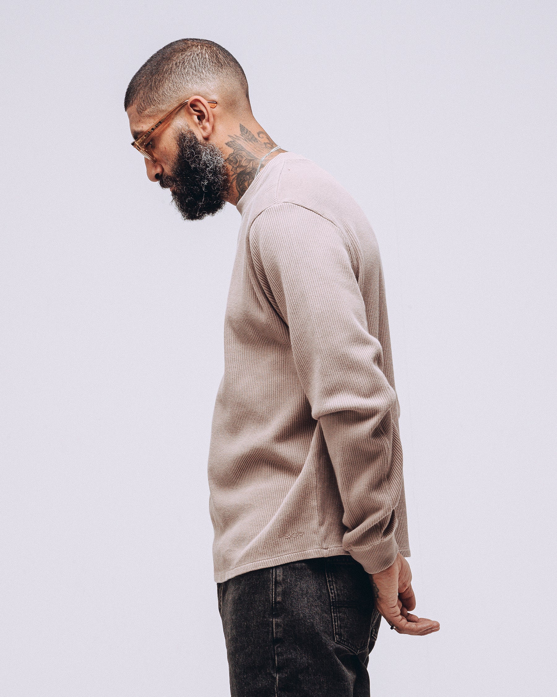 Crafted Ribbed Longsleeve - Tan