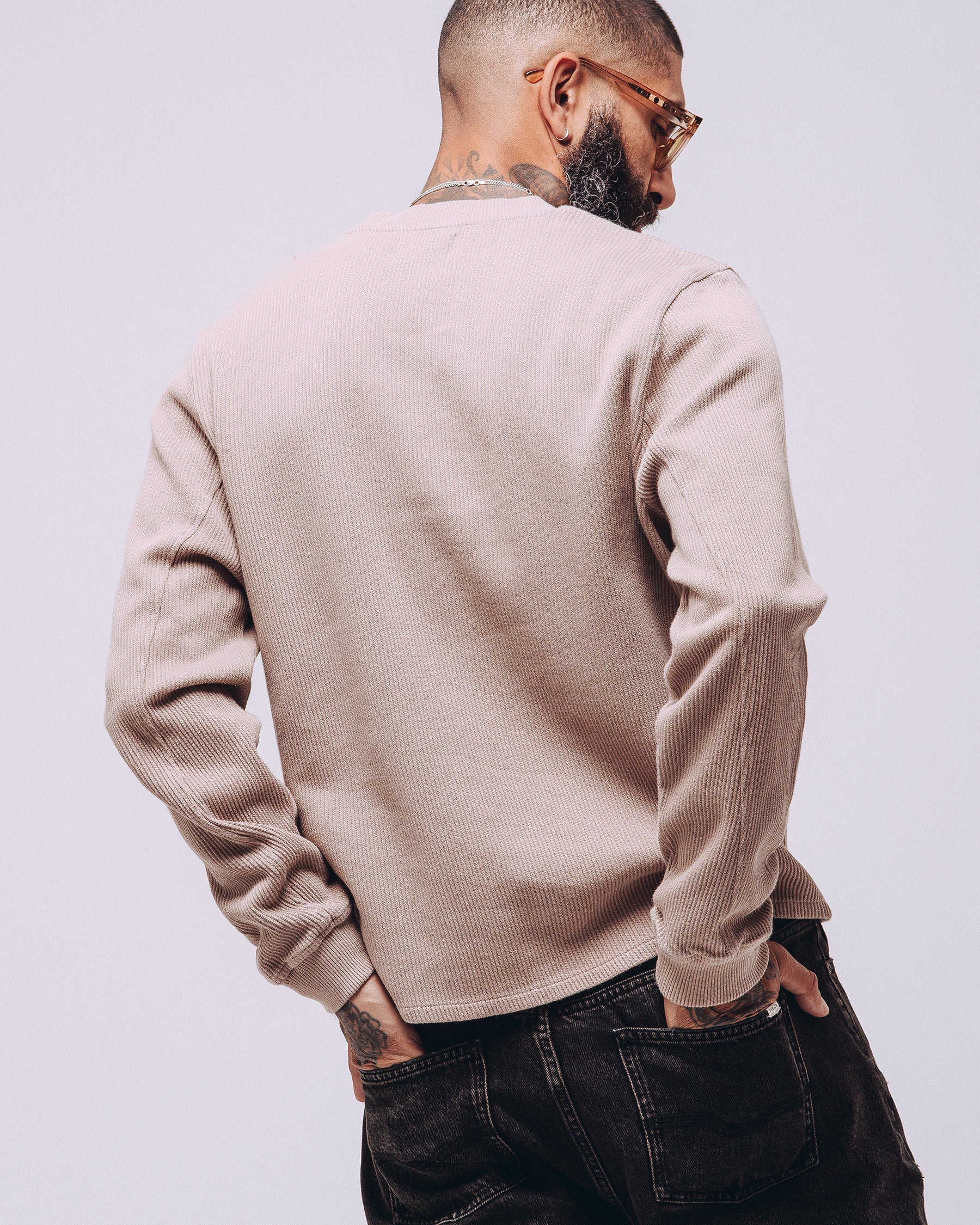 Crafted Ribbed Longsleeve - Tan