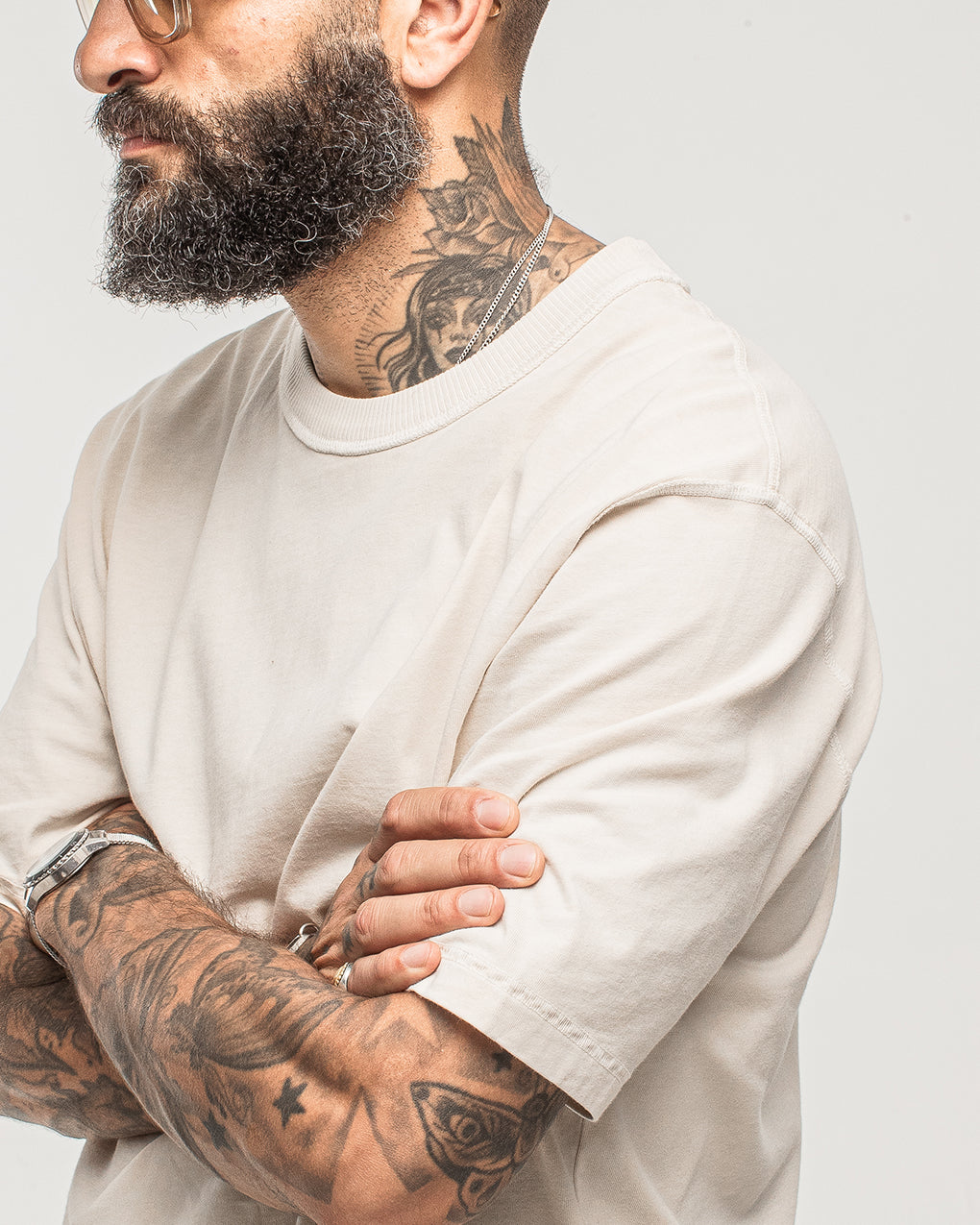 Essential Boxy T-Shirt - Fog White