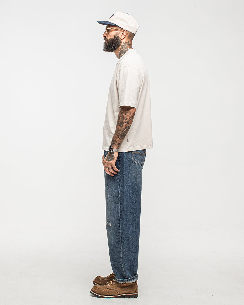 Essential Boxy T-Shirt - Fog White