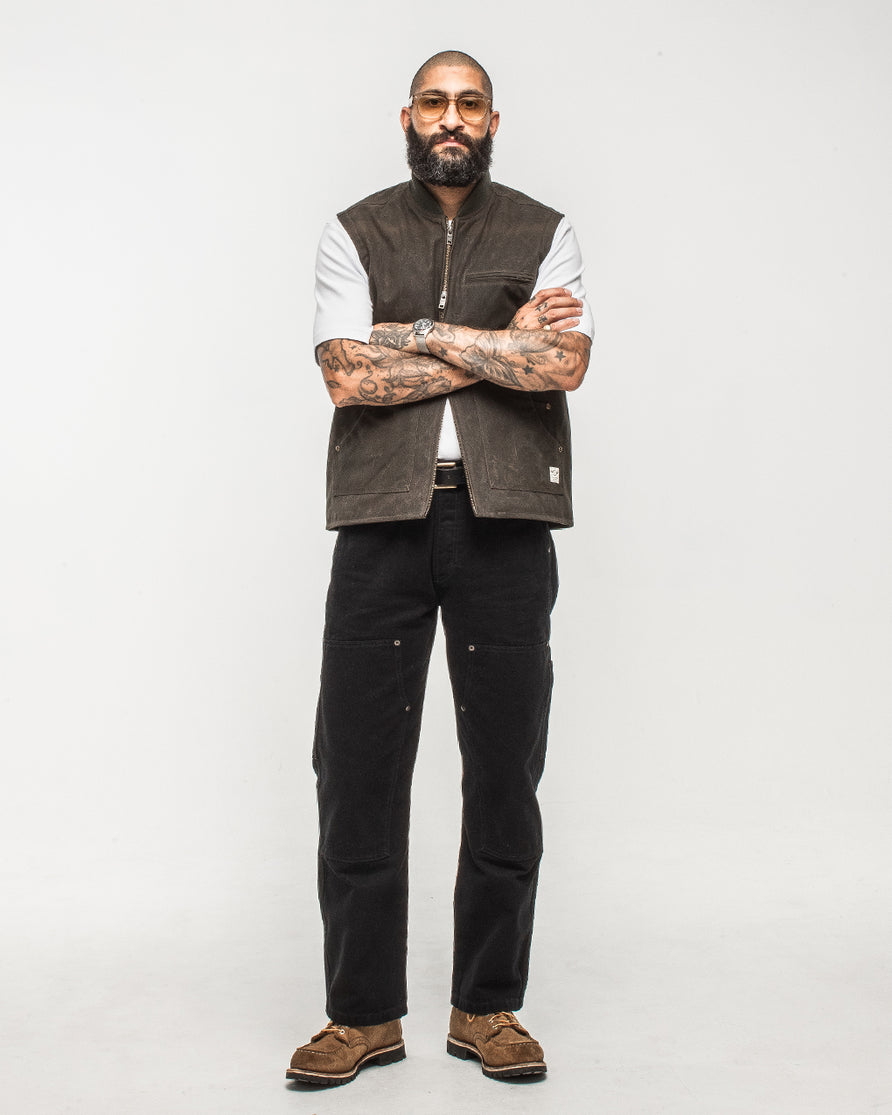 Canyon Waxed Vest - Olive