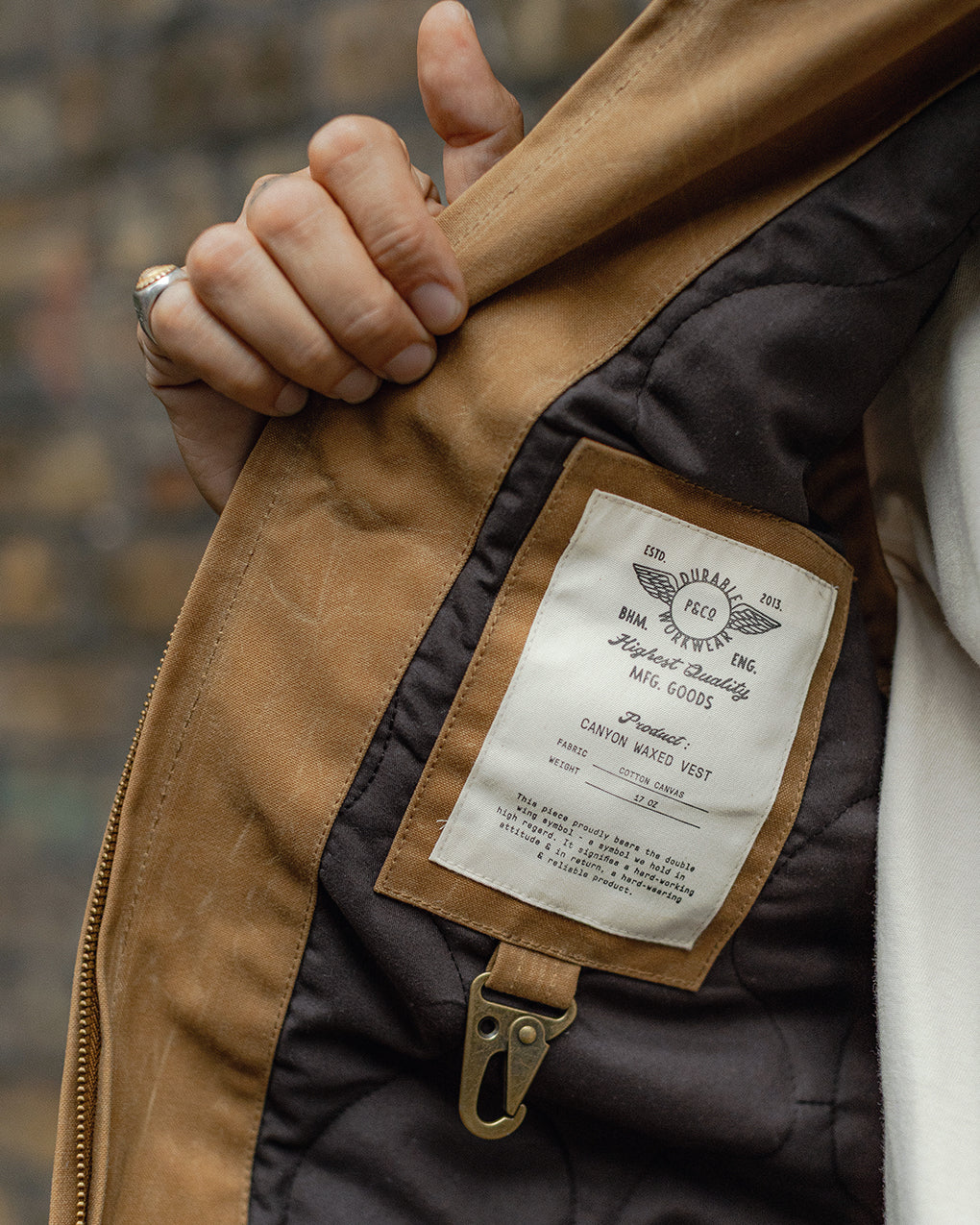 Canyon Waxed Vest - Tan