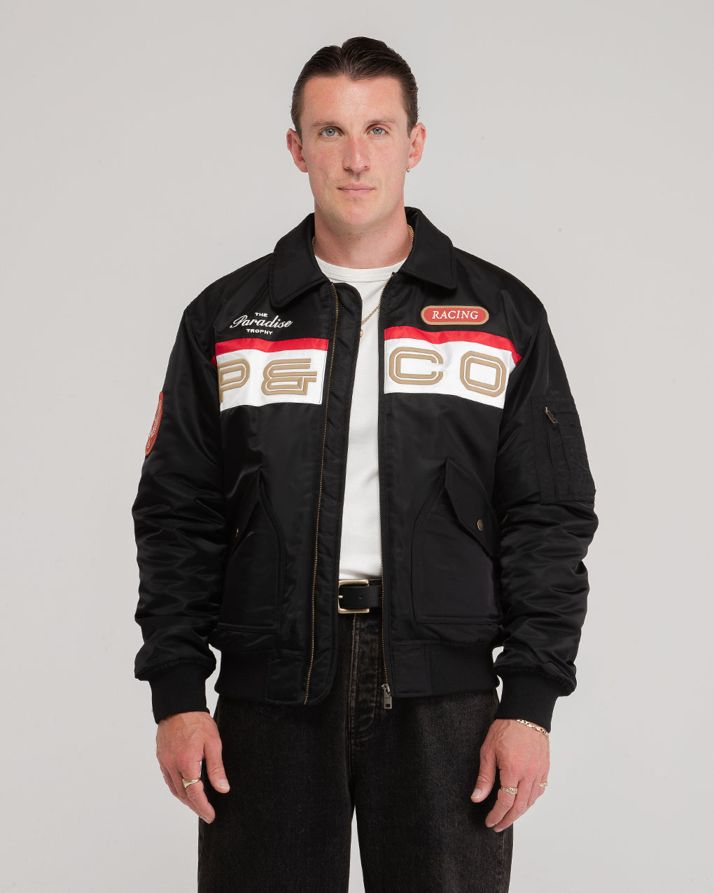 Paradise Trophy Bomber Jacket - Black