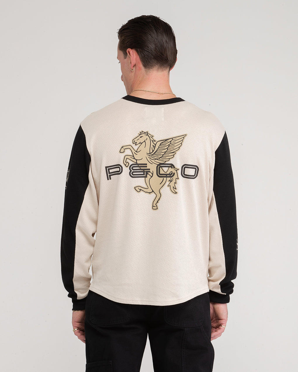 Ecru Paradise Trophy Racing Jersey Longsleeve | Men's T-Shirts