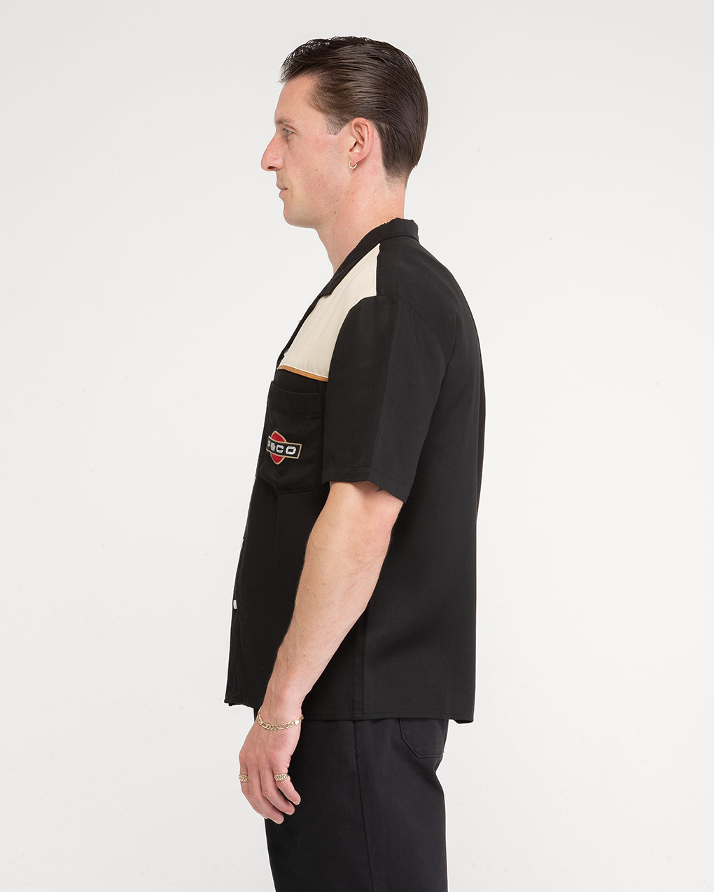 Paradise Trophy Bowling Shirt - Washed Black