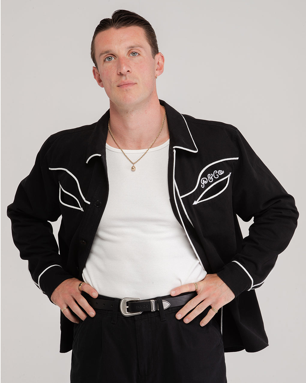 Willow Western Shirt - Washed Black